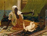 Frederick Goodall Canvas Paintings - A New Light in the Harem